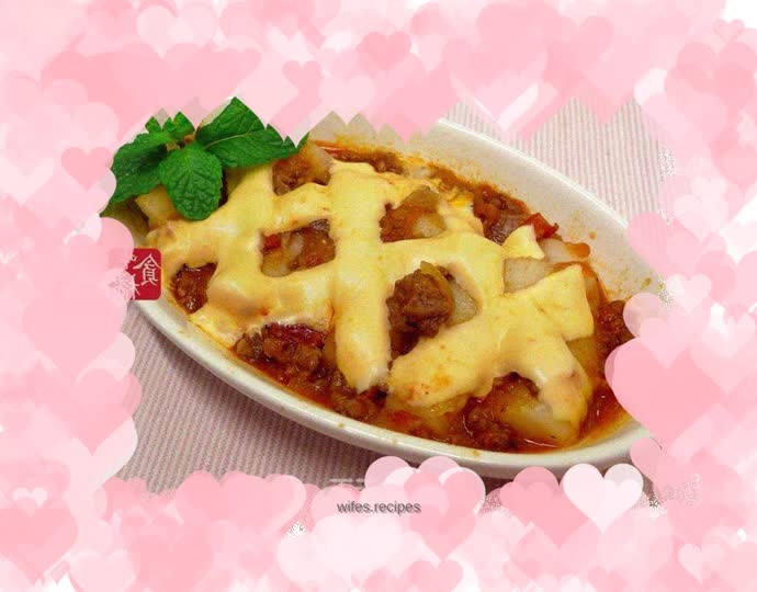 Fake baked rice cake with tomato sauce and cheese I♥rice cake 11