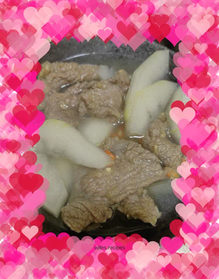 Winter melon and beef slices soup
