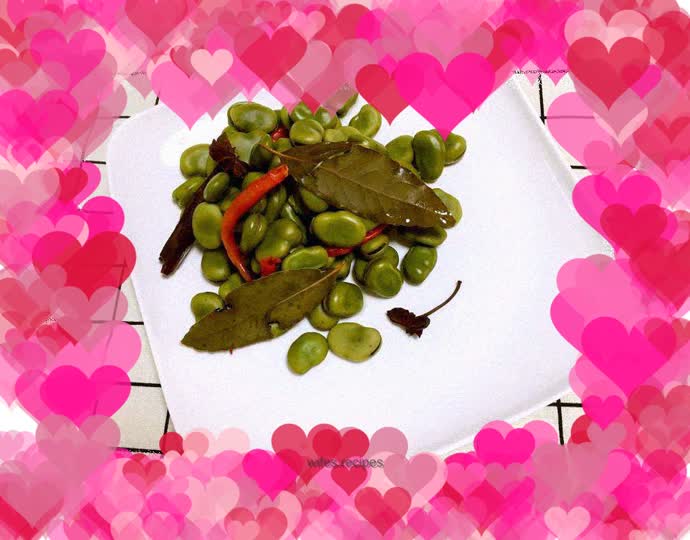 Boiled broad beans