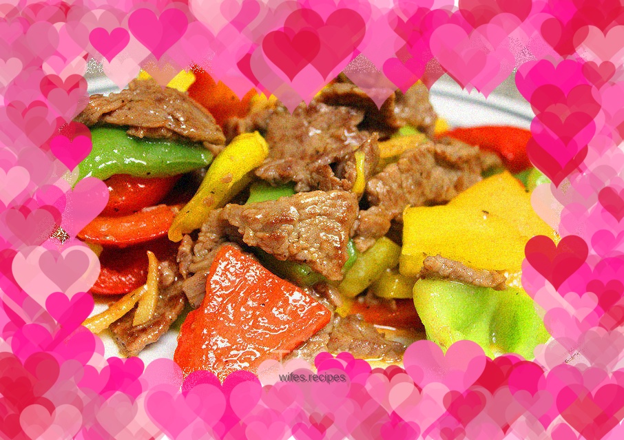 Colorful pepper beef