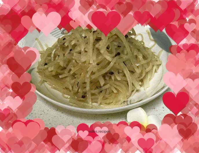 Vegetarian fried shredded radish