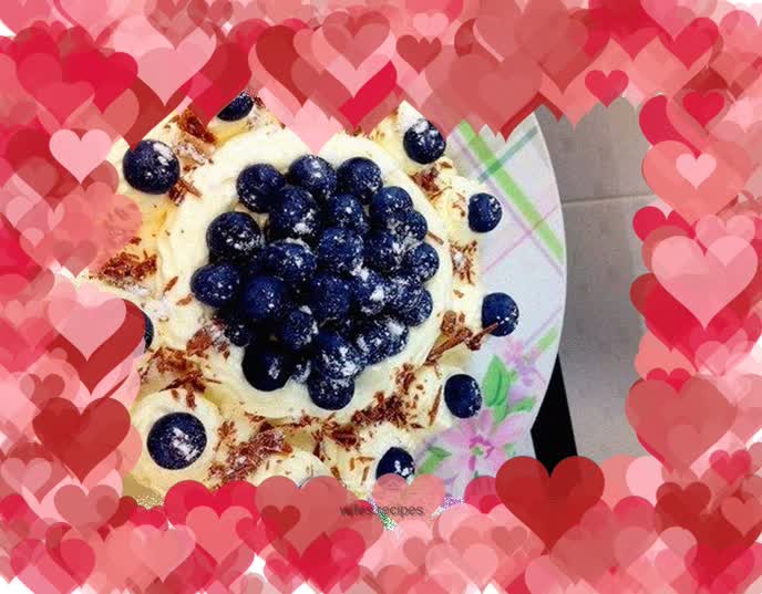 Blue plum decorated cake