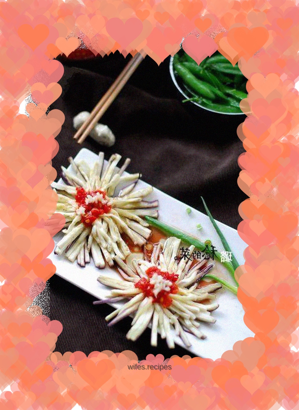 Create a stunning shape with zero difficulty, illustrated with instructions on how to make [Chrysanthemum and Eggplant]