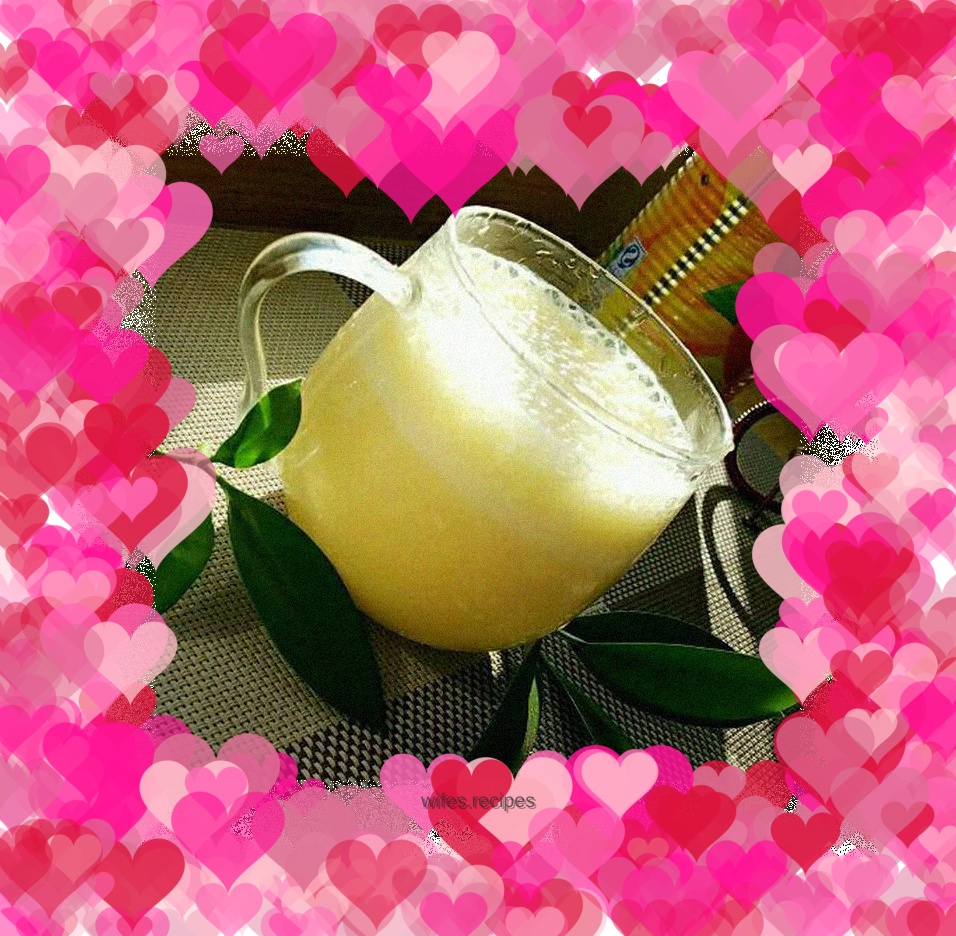 Yellow peach milkshake