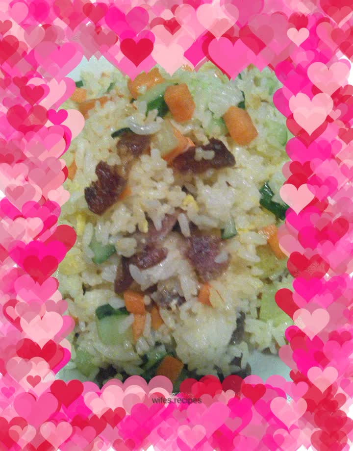 Fried Rice with Dry Sausage and Egg