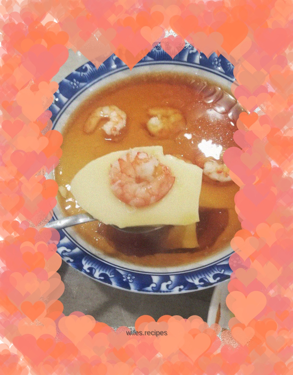 Steamed egg, shrimp steamed egg, shrimp pulled egg