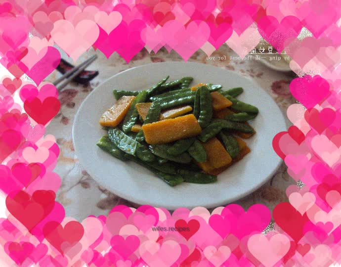 Sautéed Pumpkin with Snow Peas