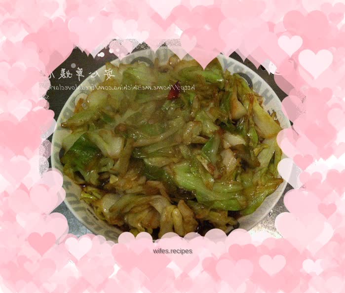Hand-shredded cabbage