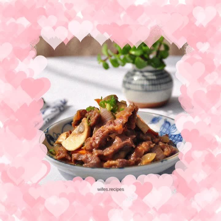 Stir-fried beef with onions
