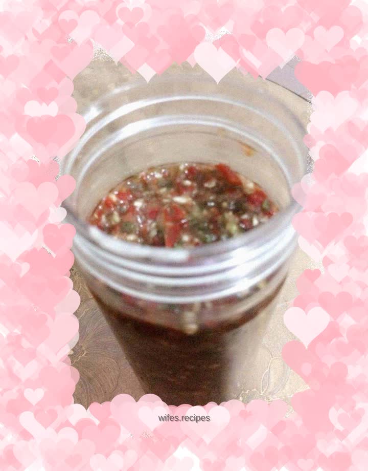 Homemade chili sauce
