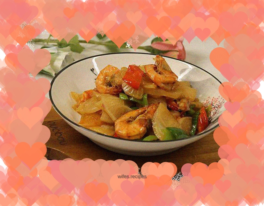 Fried radish with fresh shrimps