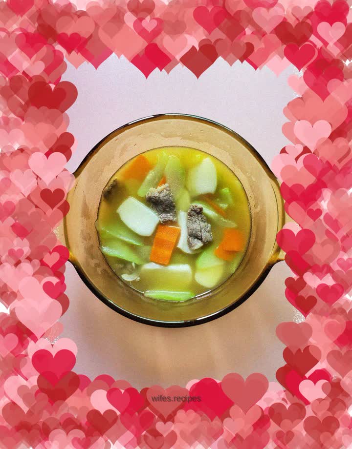 Chayote Rice Cake Soup