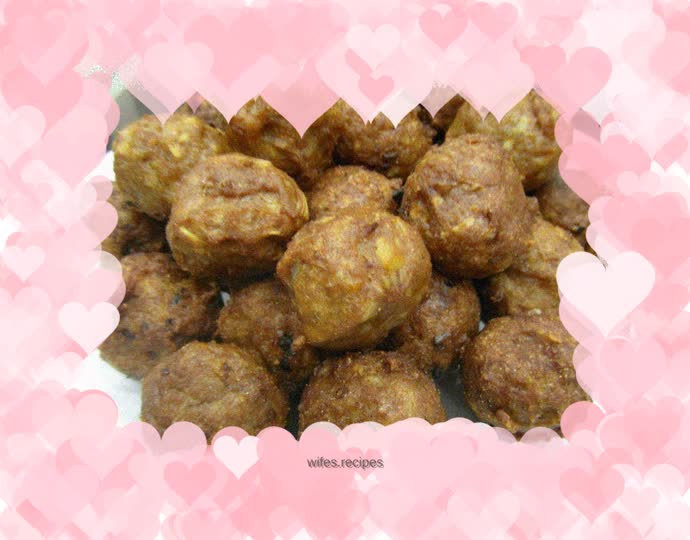 Fried lotus root meatballs