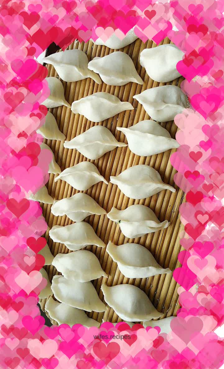 Dumplings stuffed with pork, leek and cabbage