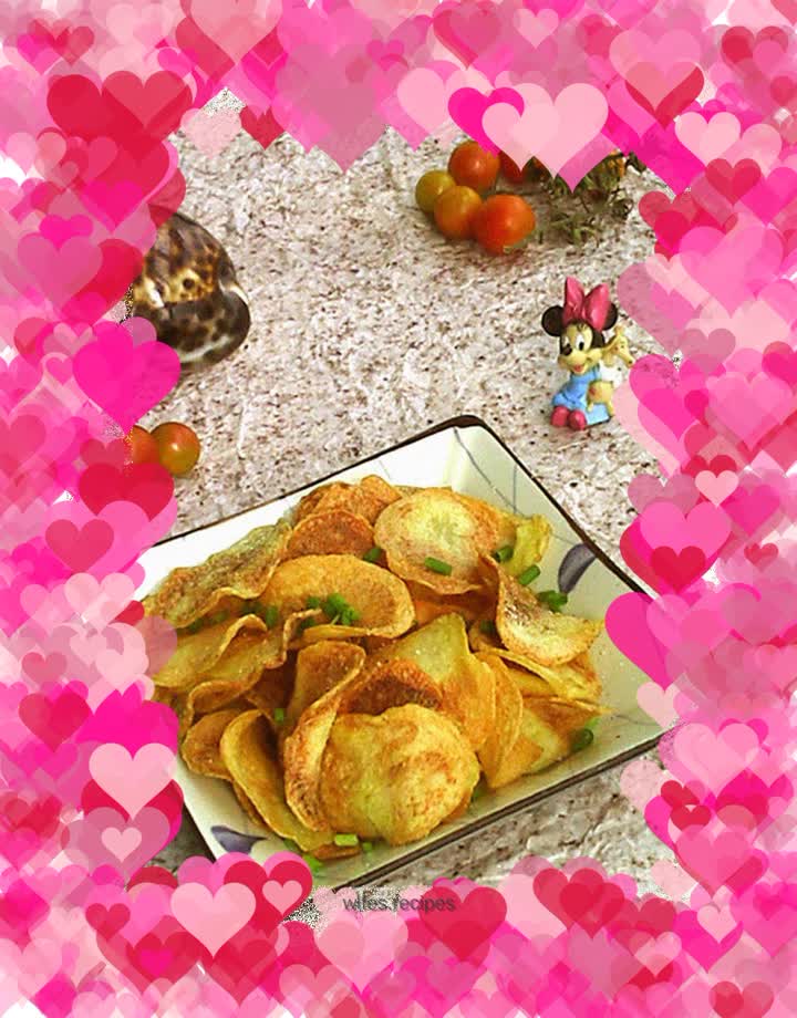 Air fryer version of potato chips