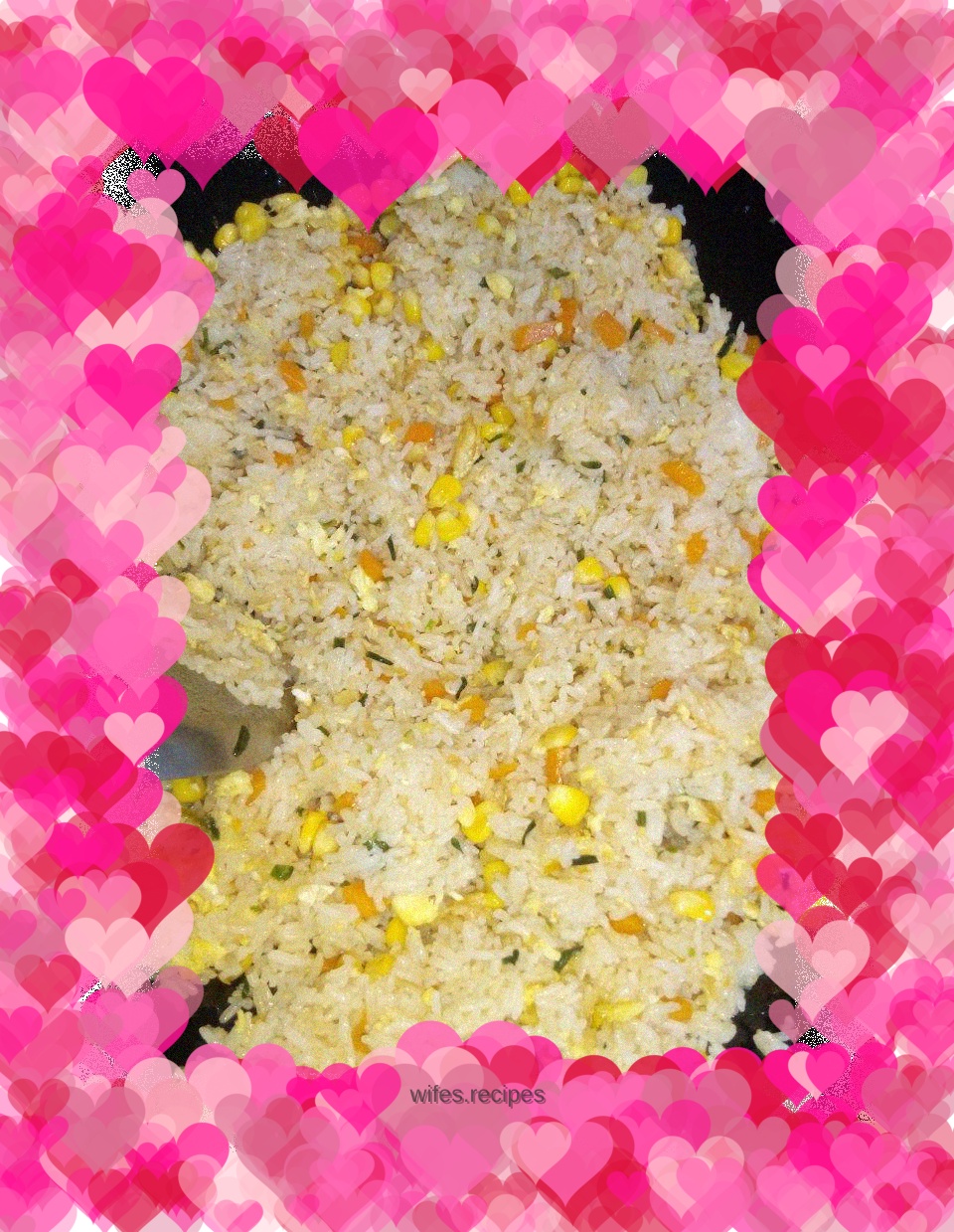 Corn, carrot and egg fried rice