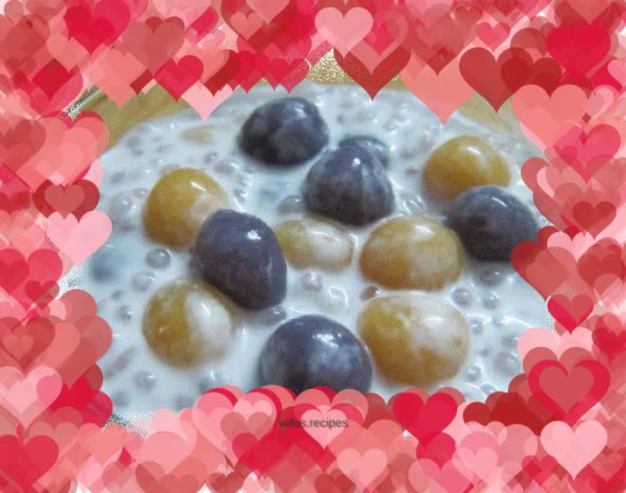 Double potato balls and sago