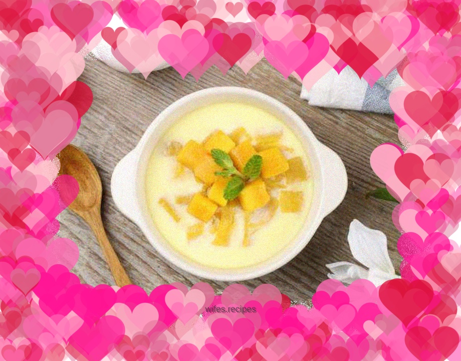 Creamy Mango Stewed Egg