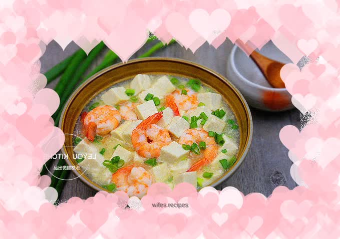 Braised tofu with shrimps