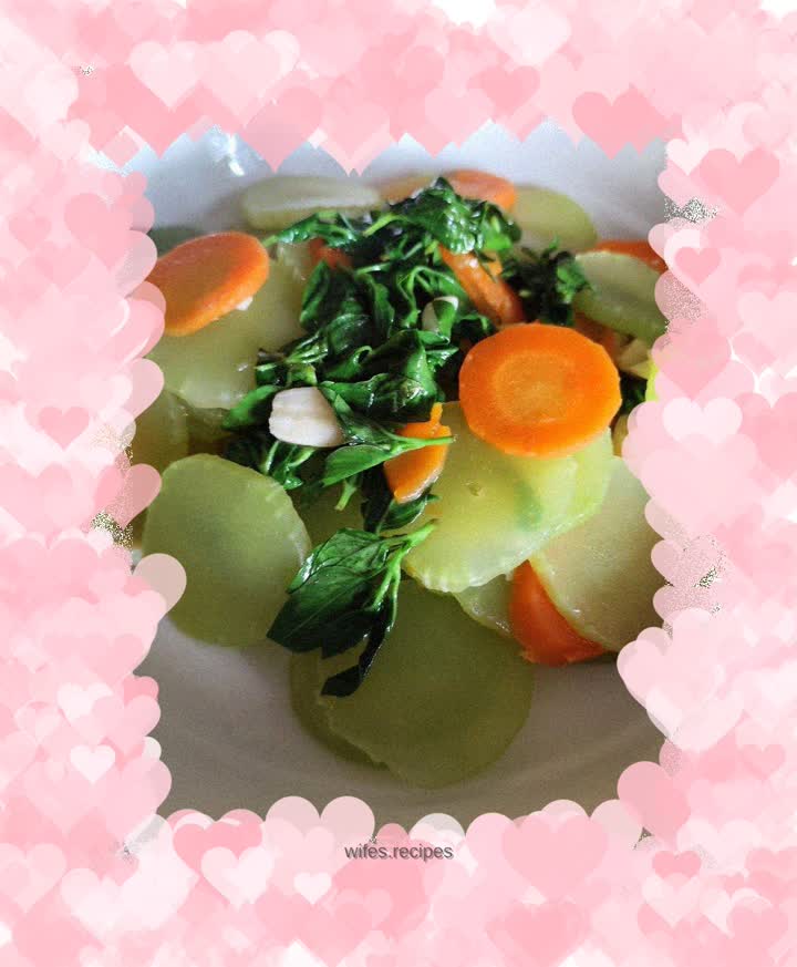 Stir-fried lettuce in nine-story pagoda