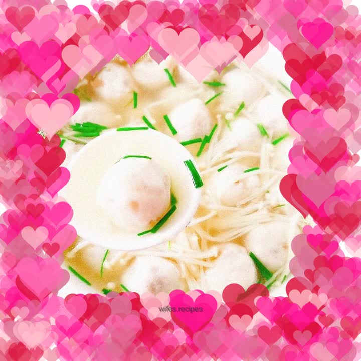 Enoki Mushroom Fish Ball Soup