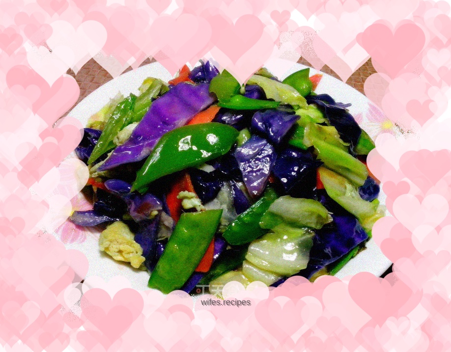 Stir-fried vegetables with eggs