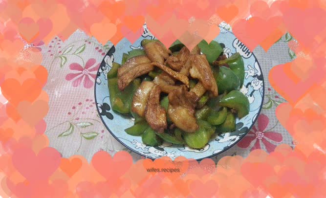 Green pepper twice-cooked pork