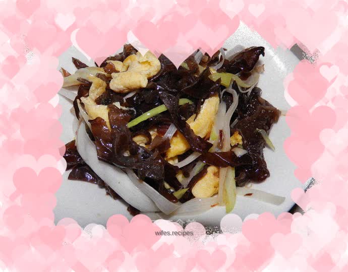 Fried fungus and eggs