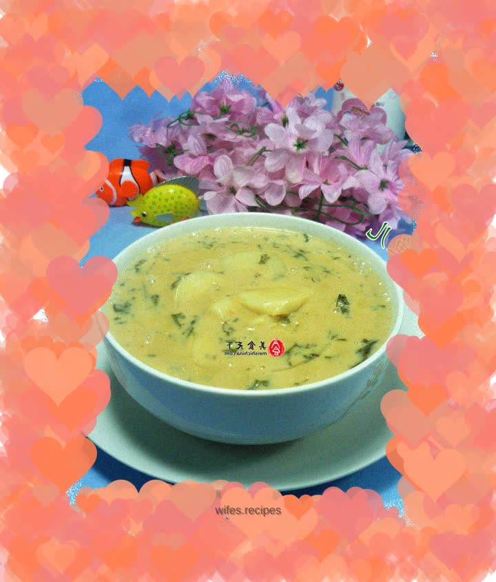 Soy milk boiled rice cake