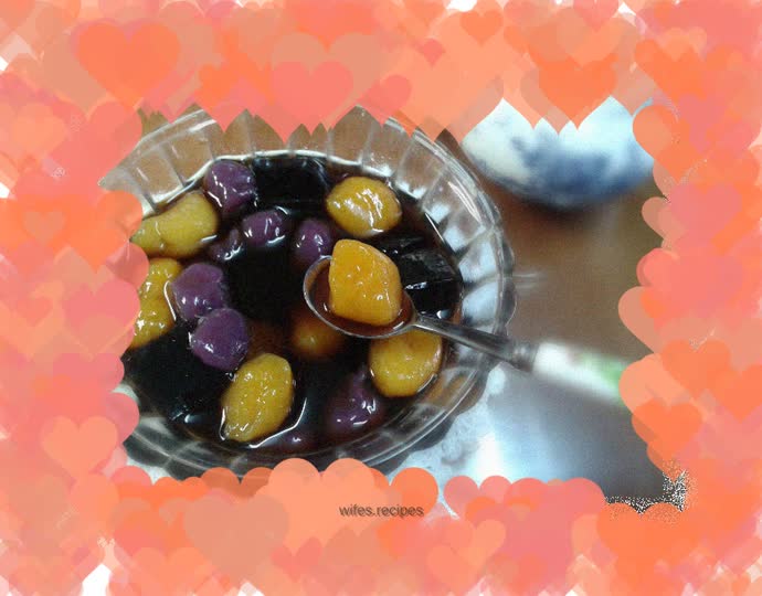 Taro ball jelly comparable to fresh taro jelly