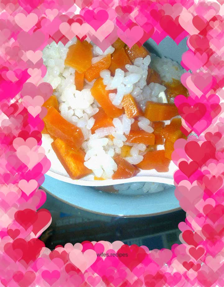Claypot carrot rice