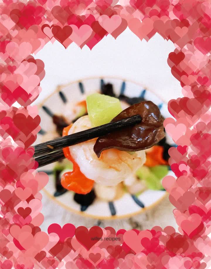 Delicious fat-reducing dopamine food ~ Stir-fried shrimps with lettuce