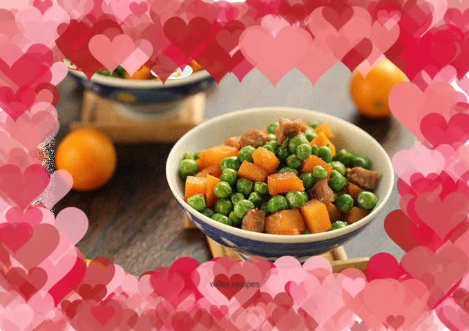 【Hubei】Stir-fried diced pork with green beans and sweet potatoes