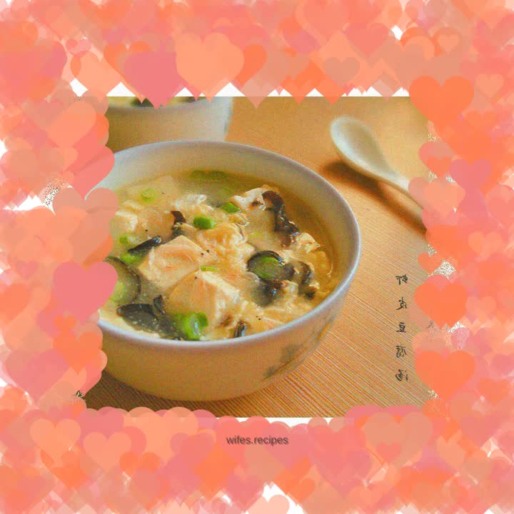 Shrimp skin tofu soup