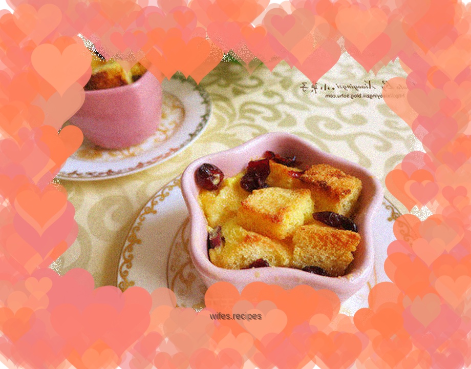 Smooth and tender bread pudding