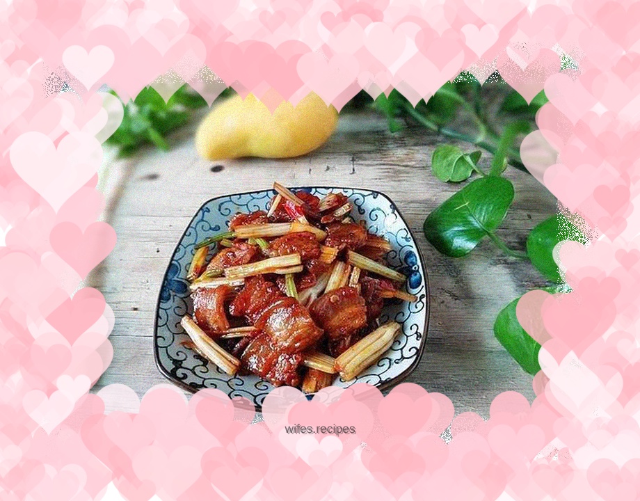 Stir-fried pork belly with celery