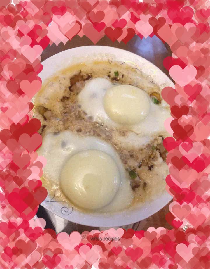 Steamed Egg with Meat Patty
