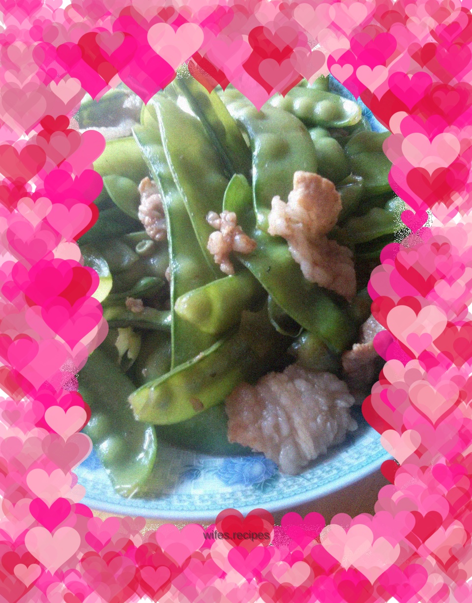 Fried Pork with Snow Peas