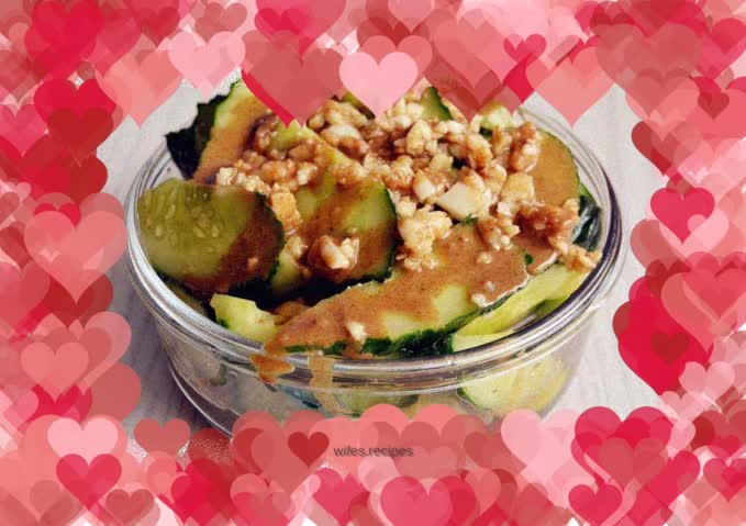 Cucumber with Garlic and Sesame Sauce