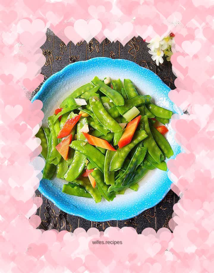Fried snow peas