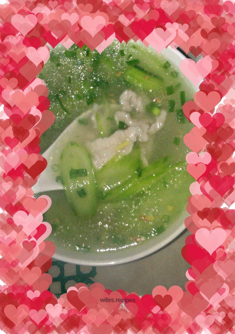 Cucumber meat soup