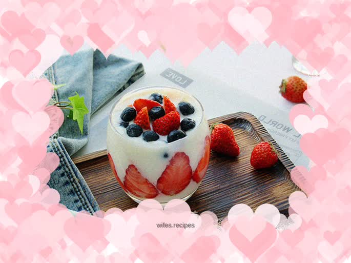 Strawberry yogurt drink