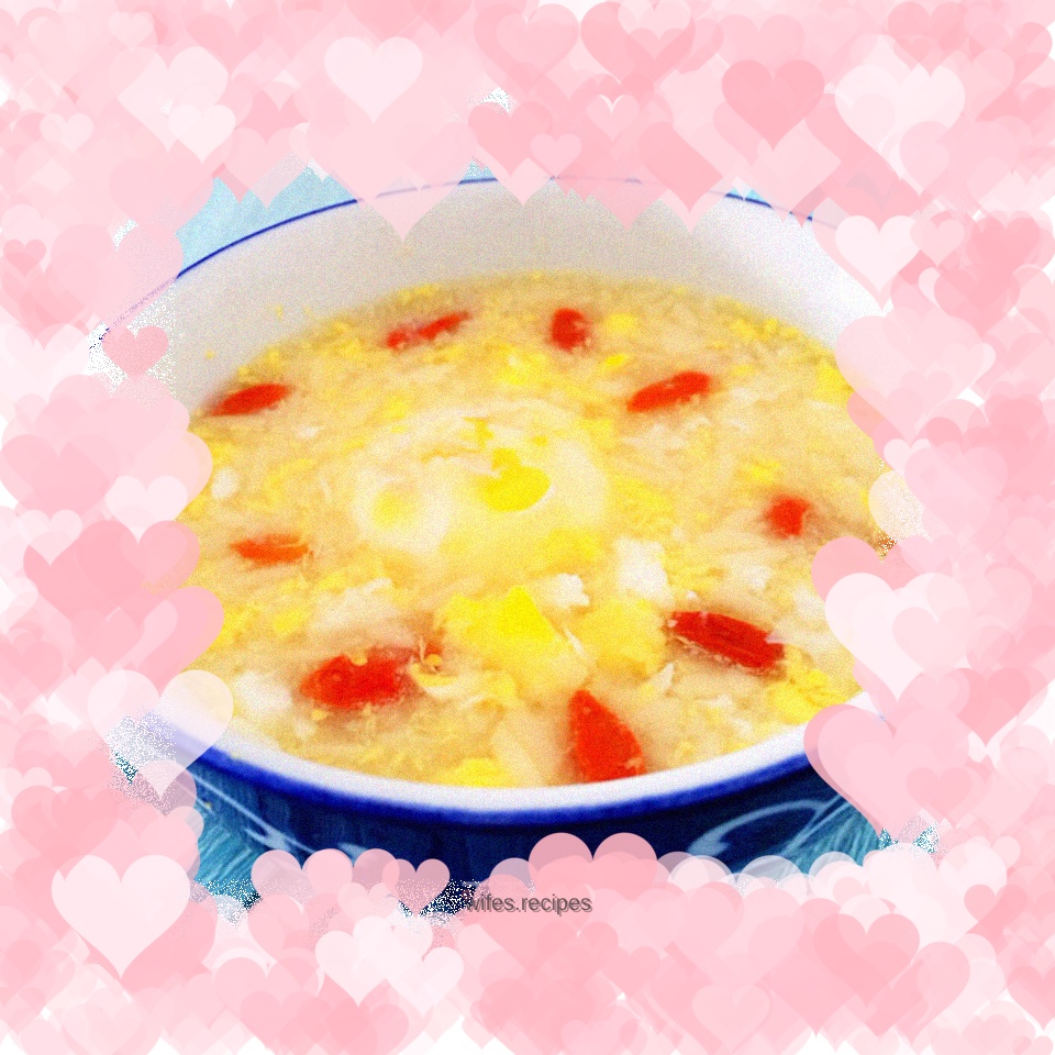 Rice wine lees and egg custard