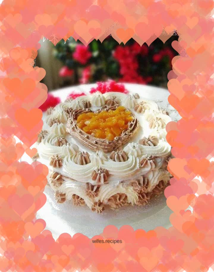 Cocoa decorated birthday cake made by a novice