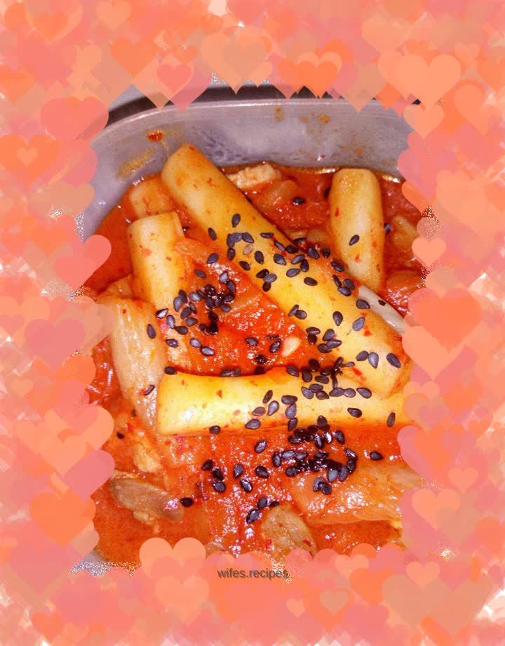 Spicy Cabbage Fried Rice Cake