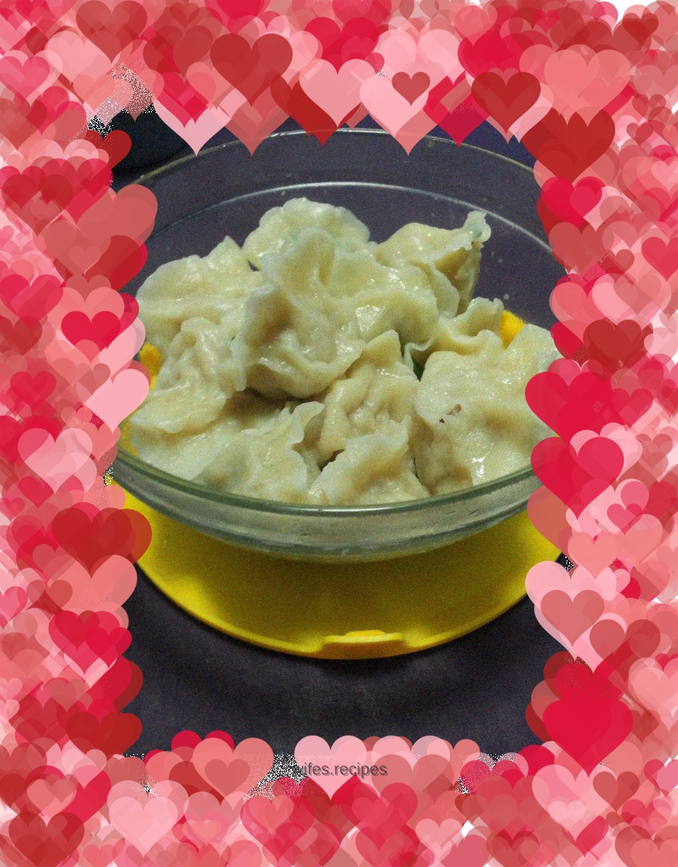 Mushroom and three fresh dumplings