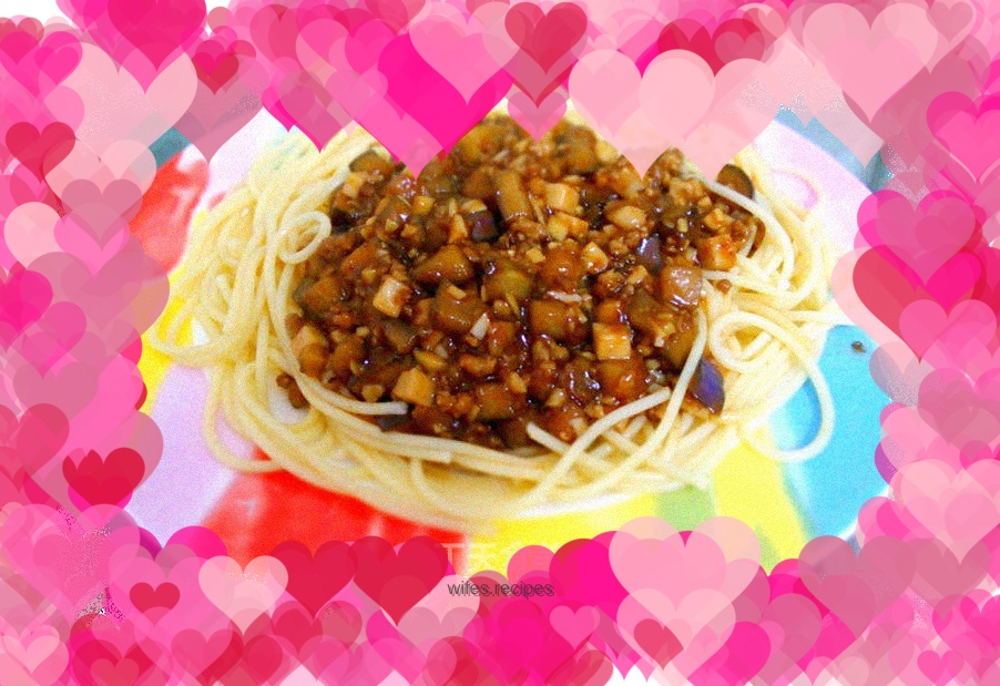 Eggplant Bolognese Spaghetti