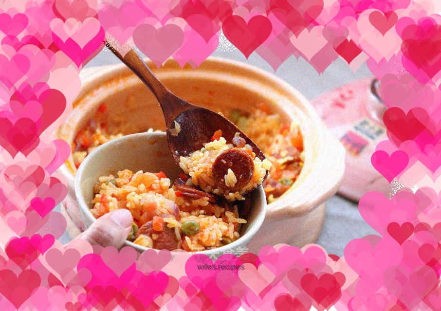 Earthen pot dish series--Spanish chorizo rice