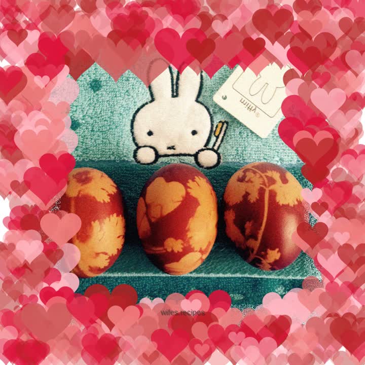 Colorful boiled eggs