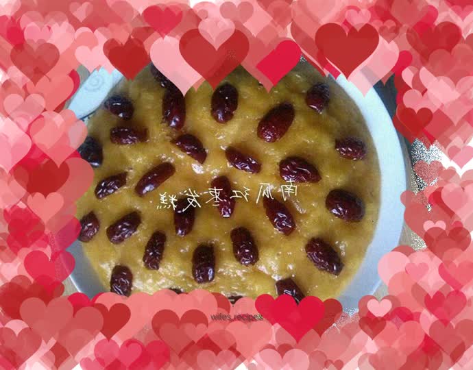 Pumpkin and Red Date Hair Cake